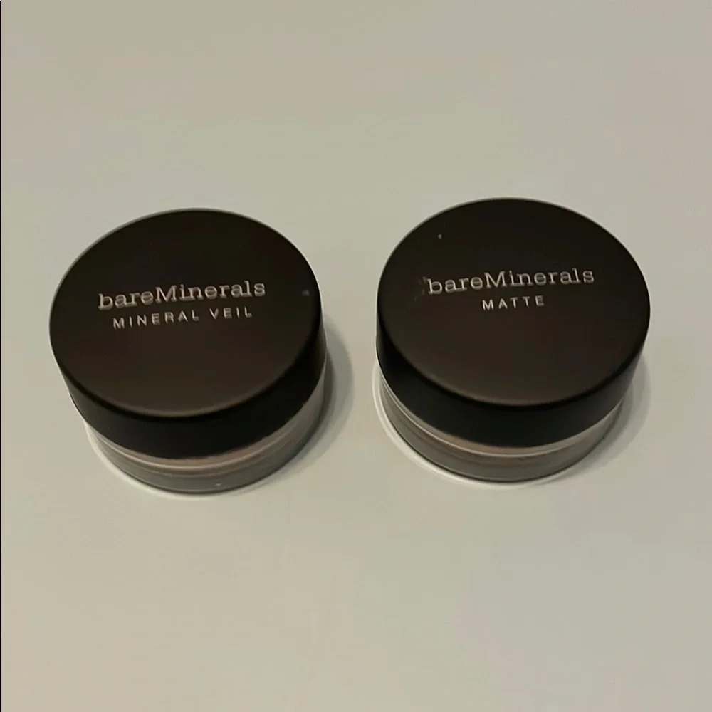 bareMinerals Illuminating Mineral Veil & Matte Foundation Medium Beige Duo NEW